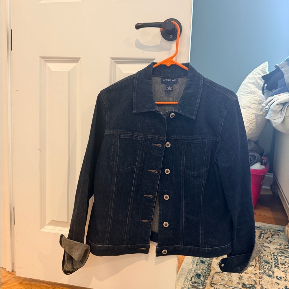 Ann Taylor Women's Dark Blue Jean Jacket